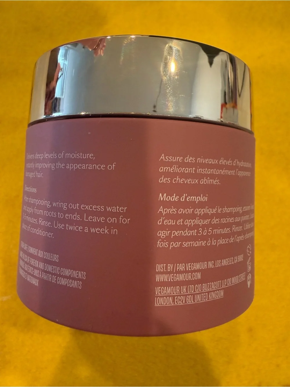 Vegamour HYDR-8 Deep Moisture Repair Mask – Pink
